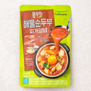 풀무원 해물 순두부찌개양념, 140g, 1개