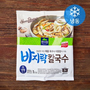 면사랑 바지락 칼국수 1인분 (냉동), 332g, 1개