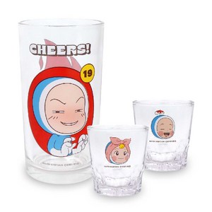 릴팡 유미의세포들 소맥잔 맥주잔 250ml + 소주잔 54ml x 2p 세트, 1세트