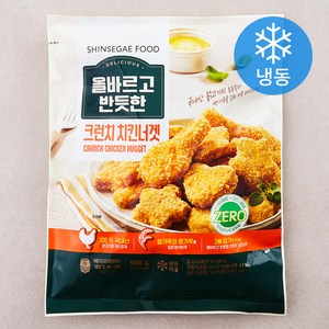 신세계푸드 올바르고 반듯한 크런치 치킨너겟 (냉동), 500g, 1개