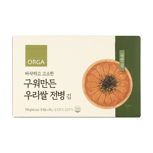 ORGA 구워만든 우리쌀 전병 144g, 1개, 김맛