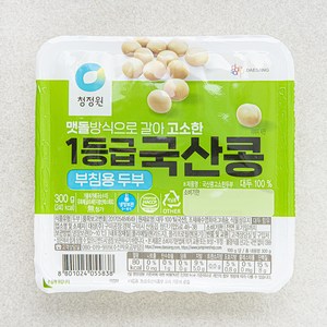 청정원 국내산 콩두부 부침, 300g, 1개