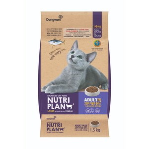 동원뉴트리플랜 고양이 어덜트 사료, 참치, 1.5kg, 1개