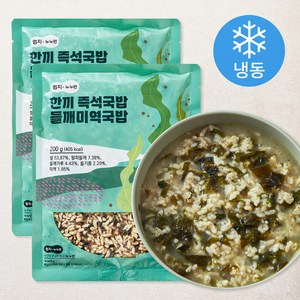 엄지 누누반 한끼 즉석국밥 들깨미역국밥 (냉동), 200g, 2개