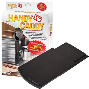 [Handy Caddy 정품] 슬라이딩 트레이. 커피메이커 에어프라이어 토스터기 선반 주방용품, 1개, Black, 30.5x21.5x2.5cm