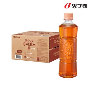 빙그레 맑은얼굴 루이보스차 무라벨, 20개, 500ml