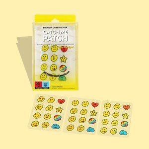 캐치미패치 이모티콘 ve1. Emoticon 스팟패치 여드름 트러블 뾰루지 상처 패치, 1개, 36개입