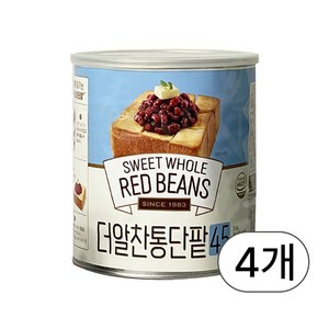 [화과방] 더알찬통단팥45(캔) 3kg / 붕어빵 팥빙수 대두식품, 4개