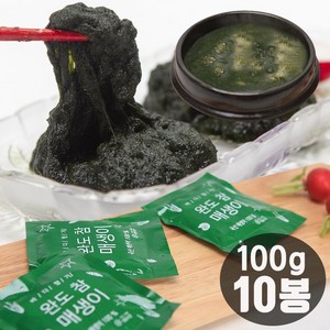 국내산 청정 완도 냉동 참 매생이 사계절 간편조리 100g 개별포장 10봉, 1세트