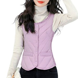 여성 가을겨울 패딩 조끼 경량 레이스 칼라 슬림핏 베스트 Women's Vest