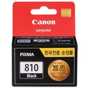 [Canon] 정품잉크 PG-810 검정 (IP2770/9ml), 1개