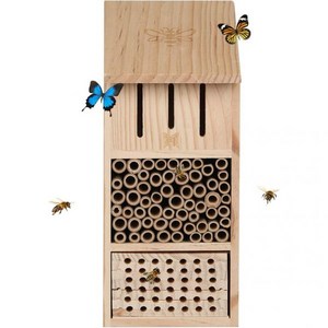 Bee House Hotel Buttefly 야외 장식 멀티 퀄리티 원목 곤충 호텔 라지 사이즈 15 H