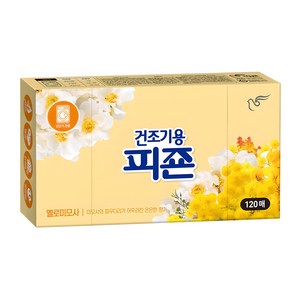 피죤 건조기용 시트 섬유유연제 옐로미모사 본품, 120매입, 1개