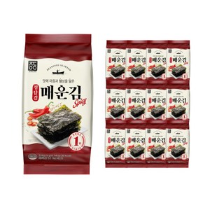 정담김 재래 도시락김 매운맛 매운김 12봉 24봉, 5g, 12개