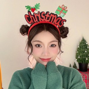 [3개세트] 크리스마스 파티 루돌프 사슴뿔 헤어밴드, 3개, Chistmas