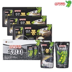 [삼육두유] 검은콩과 칼슘 20팩 3박스 + 흑임자 두유 파우치 20팩 1박스 (총 80팩), 190ml, 1세트