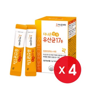 더나은생생 유산균 17종 (2g X 30P X 1)(1개월분), 4박스