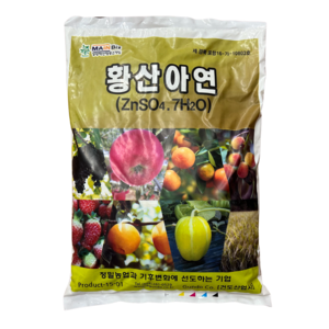 건도 황산아연 10kg 아연비료 수용성 엽록소 생합성 황반 간척지 염분, 1개