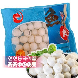[천천중국식품] 탱글탱글 맛있는 어육볼 피쉬볼 400G 어묵볼, 1개