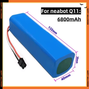 배터리 교체 청소기 액세서리 14.4V 이온 오리지널 로봇 리튬 진공 12800mAh 충전식 Q11 Neabot, 없음, 3) 6800mAh