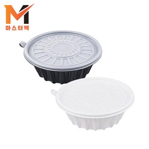 EH [EH] 195파이 냉면용기(소) 흑색 300개세트(몸통+뚜껑), 1개, 300세트
