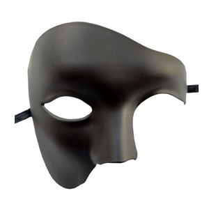 더바몰 오페라의 유령가면 무도회가면 무대소품 SM용품, 1개, 블랙