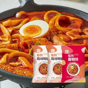 eTV 두끼 즉석떡볶이 2팩+쫄볶이 1팩, 1