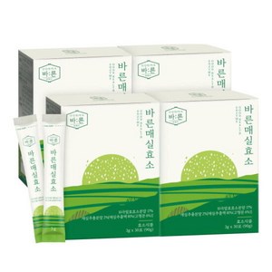 바른 매실효소 식물 유래 매실 3g x 30포 x 4box, 90g, 4개