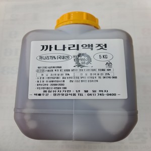 영진젓갈식품 까나리액젓 국산 백령도, 1개, 5kg