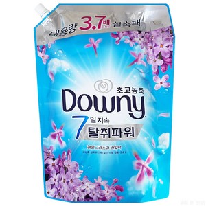 다우니 7일지속 탈취파워 초고농축 섬유유연제 레몬그라스와 라일락 리필, 2.6L, 3개