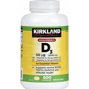 커클랜드 비타민 D3 2000 IU 600정 (소프트젤) Kikland Signatue Vitamin 600Sgels, 1개