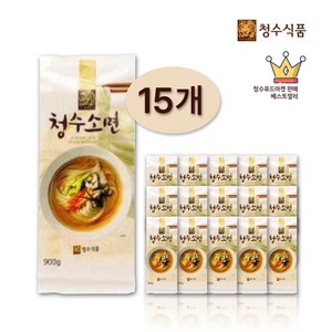 청수국수 소면 포장(진공반죽) 900g x 15개 (1Box 140인분)