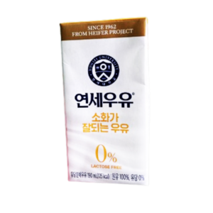 연세우유 소화가 잘되는 우유 190ml 96팩, 96개