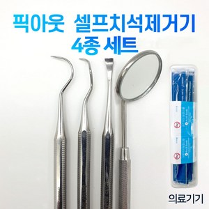 집앞상점 픽아웃 셀프치석제거기 의료기기 4종 세트 1세트, 치석제거기 4종 세트, 1개