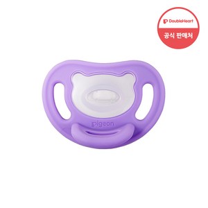 더블하트 Soft Buddy 노리개젖꼭지, M(3~6개월), 퍼플, 1개