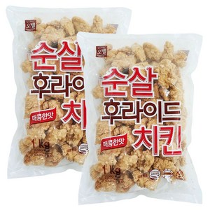 오뗄 순살 후라이드 치킨 1kg, 2개