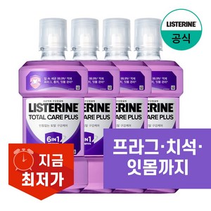 리스테린 토탈케어 플러스 구강청결제, 750ml, 4개