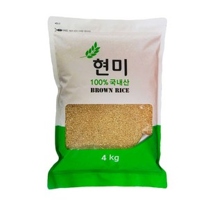 (24년산 햇곡) 햇사래 현미 4kg, 1개