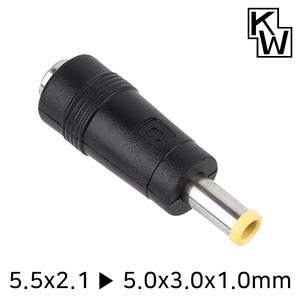 KW KW-DC13A 5.5x2.1 to 5.0x3.0x1.0mm 아답터 변환 잭, 1개