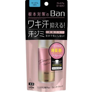 LION 라이온 Ban 롤온 데오드란트 프리미엄 골드라벨 비누향 제한제 40mL, 단일, 1개