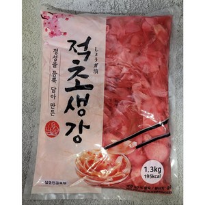 이엔 초생강 적색 슬라이스 장아찌, 1.3kg, 1개