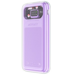 ACEFAST M1 PD 30W 미니 고속충전 보조배터리 10000mAh 휴대용 LED 잔량표시, 퍼플