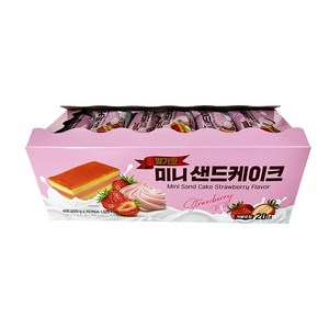 키즈웰 미니 샌드케이크 딸기맛 20입 400g, 1개