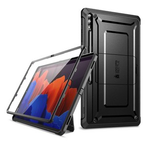 Supcase 갤럭시 탭 S10울트라 S9울트라 갤럭시 탭 S8울트라 14.6 호환 케이스 보호필름 펜홀더 스탠드, 블랙