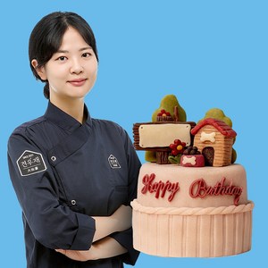 견우재 강아지 케이크 수제 생일 간식, 1개, 700g, 숲속의 집 케이크