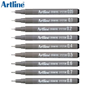 아트라인 캘리그라피 드로잉 시스템펜 블랙, 0.8mm 블랙 EK-238