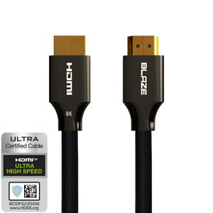 블레이즈 HDMI 2.1 케이블 144Hz 24K 도금 아연합금 H1, 3m, 1개