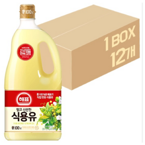 사조해표 콩기름 식용유 1.8L, 12개