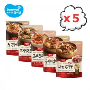 동원 양반 국/탕/찌개x5개 [청국장/고추장/된장/감자/육개장], 5개, 460g, JJ 동원 육개장 460g×5개