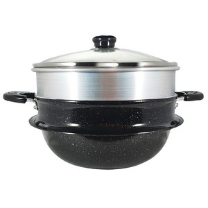 국산 2단 찜솥 가마솥26/30cm 찜기 찜통 찜냄비 찜통, 2단찜솥30cm, 1개